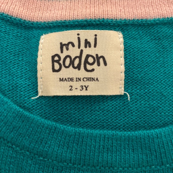 Mini Boden Christmas girl knit dresses size 2-3Y - Picture 2 of 4